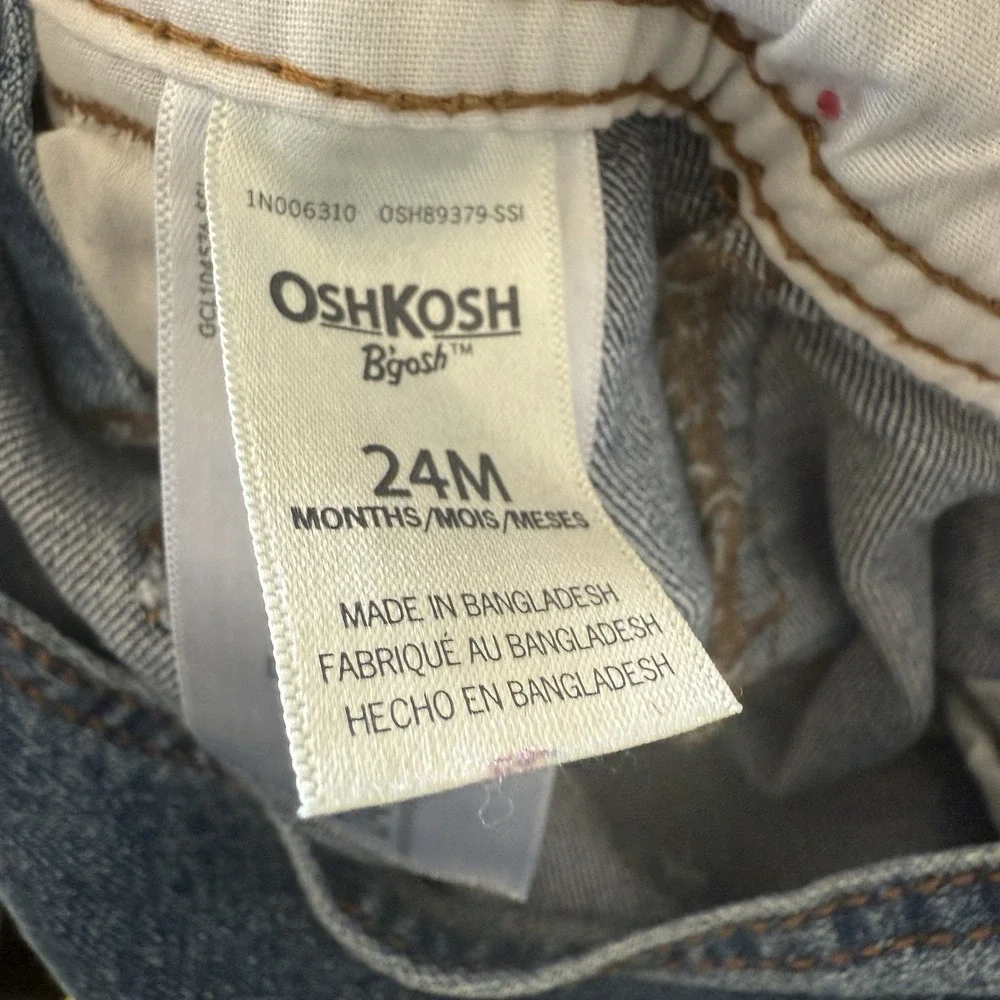 OshKosh Denim Overall Bibs 24 Month‎ Blue Jeans Baby Toddler Outfit
